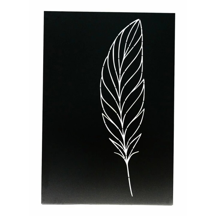 Protection murale déco PLUME acier noir isolant à base de silicate VEGA - Réf 560103