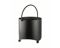 Panier à roulettes pour buches noir CURSA - Réf 5650505