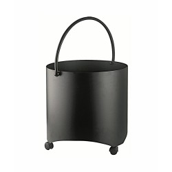 Panier à roulettes pour buches noir CURSA - Réf 5650505
