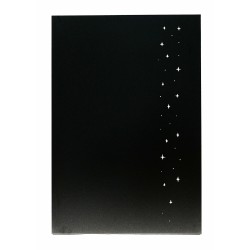 Protection murale déco étoiles acier noir isolant à base de silicate STELLA - Réf 560101