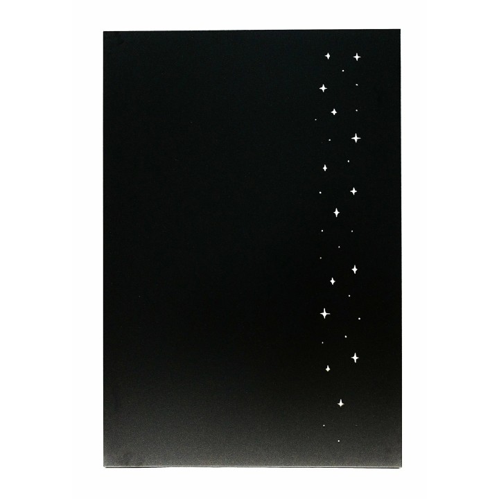 Protection murale déco étoiles acier noir isolant à base de silicate STELLA - Réf 560101