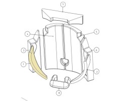 Keramott gauche (porte) pour Poêle à bois, Poêle à granulés Austroflamm - Réf 724080