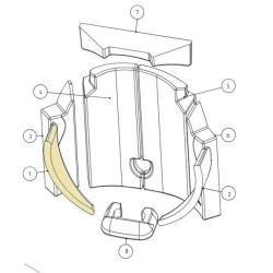 Keramott gauche (porte) pour Poêle à bois, Poêle à granulés Austroflamm - Réf 724080