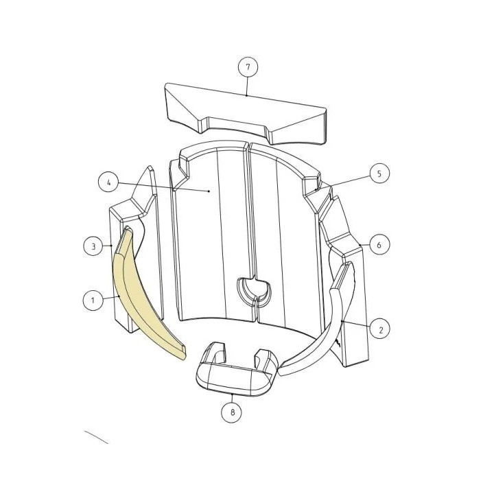 Keramott gauche (porte) pour Poêle à bois, Poêle à granulés Austroflamm - Réf 724080