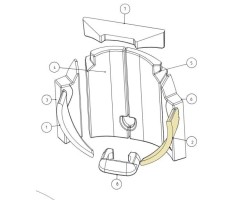 Keramott droite (porte) pour Poêle à bois, Poêle à granulés Austroflamm - Réf 724081
