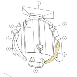 Keramott droite (porte) pour Poêle à bois, Poêle à granulés Austroflamm - Réf 724081