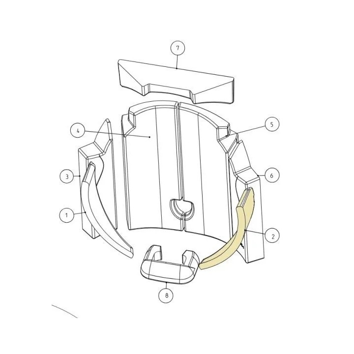 Keramott droite (porte) pour Poêle à bois, Poêle à granulés Austroflamm - Réf 724081