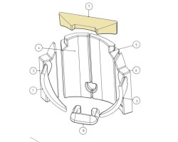Keramott déflecteur pour Poêle à granulés Austroflamm - Réf 728355