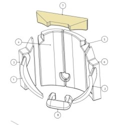 Keramott déflecteur pour Poêle à granulés Austroflamm - Réf 728355