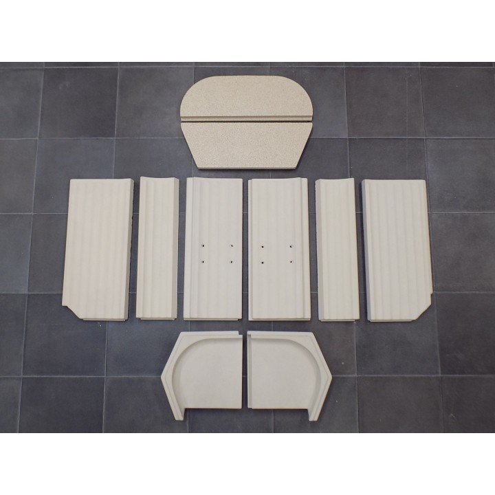 Jeu complet de pierres pour chambre de combustion pour poeles à bois Lotus - Ersho Distribution