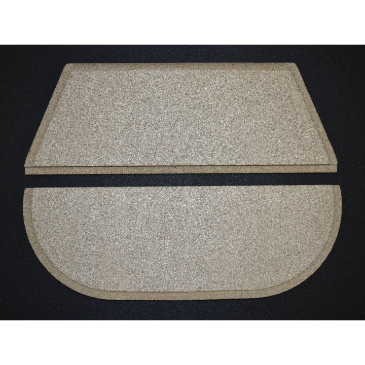Plaque déflectrice en vermiculite (2 pièces) pour poeles à bois Lotus - Ersho Distribution