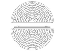 Grille supérieur pour Poêle à granulés Mcz - Réf 4140204265000