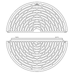 Grille supérieur pour Poêle à granulés Mcz - Réf 4140204265000