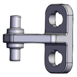 Kit de 2 charnières de porte à fente pour Poêle à granulés Mcz - Réf 41202007420