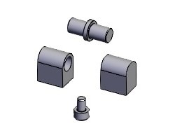 Kit charnière (2 pcs) pour Poêle à granulés Mcz - Réf 41201299800