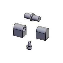 Kit charnière (2 pcs) pour Poêle à granulés Mcz - Réf 41201299800