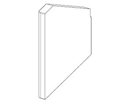 Côté D. en Alutec® pour Poêle à granulés Mcz - Réf 41152010000