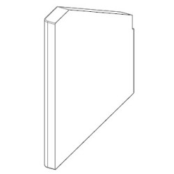 Côté D. en Alutec® pour Poêle à granulés Mcz - Réf 41152010000