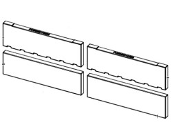 Kit fond complet Alutec (2pcs 41152006100 + 2pcs 41152005900) pour Poêle à granulés Mcz - Réf 41151999900