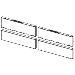 Kit fond complet Alutec (2pcs 41152006100 + 2pcs 41152005900) pour Poêle à granulés Mcz - Réf 41151999900