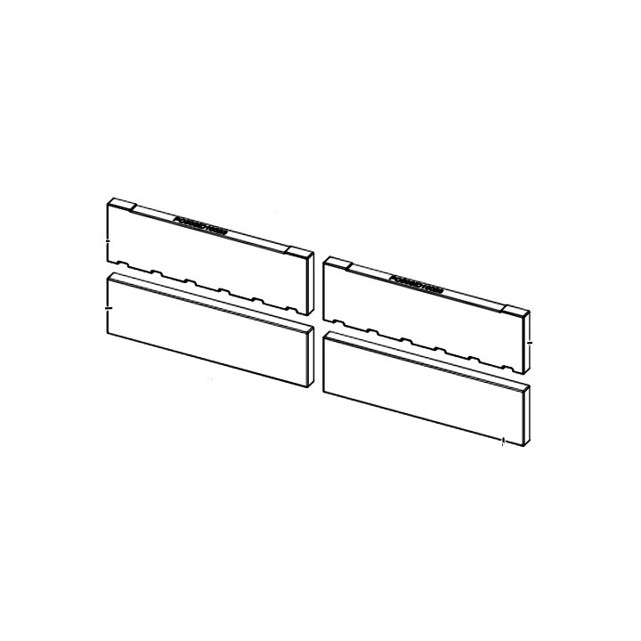 Kit fond complet Alutec (2pcs 41152006100 + 2pcs 41152005900) pour Poêle à granulés Mcz - Réf 41151999900