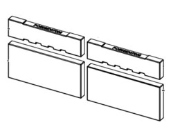 Kit fond complet Alutec (2pcs 41152004900 + 2pcs 41152005300) pour Poêle à granulés Mcz - Réf 41151999600
