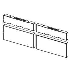 Kit fond complet Alutec (2pcs 41152004900 + 2pcs 41152005300) pour Poêle à granulés Mcz - Réf 41151999600