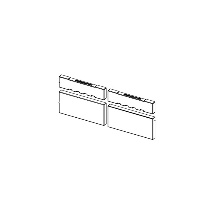 Kit fond complet Alutec (2pcs 41152004900 + 2pcs 41152005300) pour Poêle à granulés Mcz - Réf 41151999600