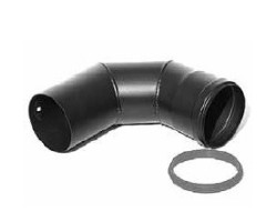 Coude 90° Ø 8 Noir pour Poêle à granulés Mcz - Réf 4022008