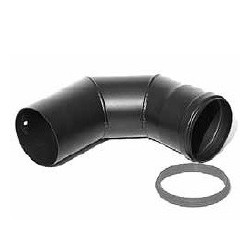 Coude 90° Ø 8 Noir pour Poêle à granulés Mcz - Réf 4022008