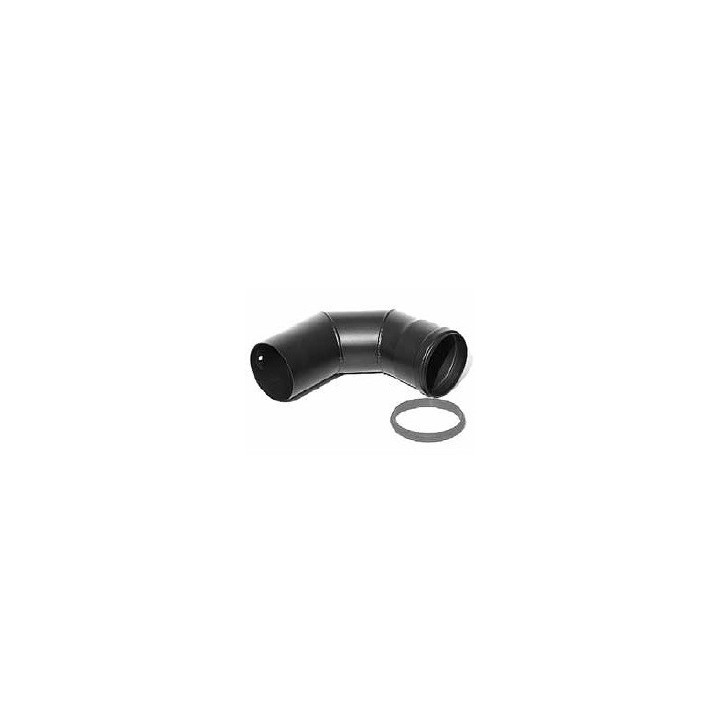 Coude 90° Ø 8 Noir pour Poêle à granulés Mcz - Réf 4022008