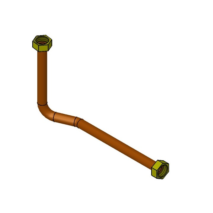 Tuyau de connection à la pompe - Ref 41501602500 - MCZ - Ersho