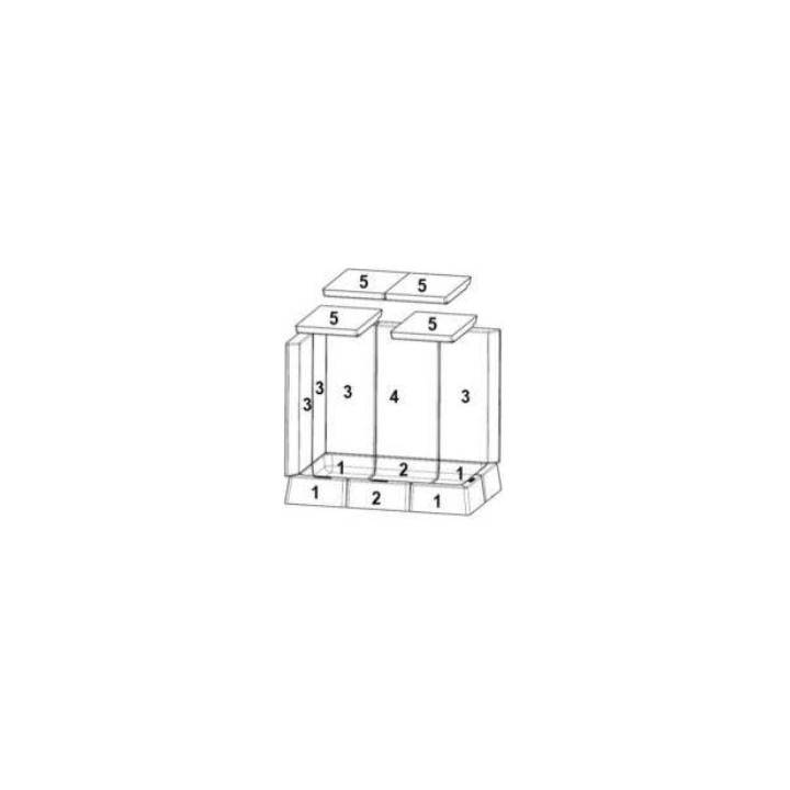 Keramott arrière/latéral pour Insert Austroflamm Jay - Réf 723224
