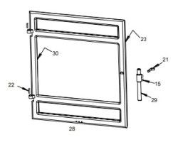 Kit Porte Poele Siam  Invicta - Réf F610566U  pour poele à bois Invicta - Ersho