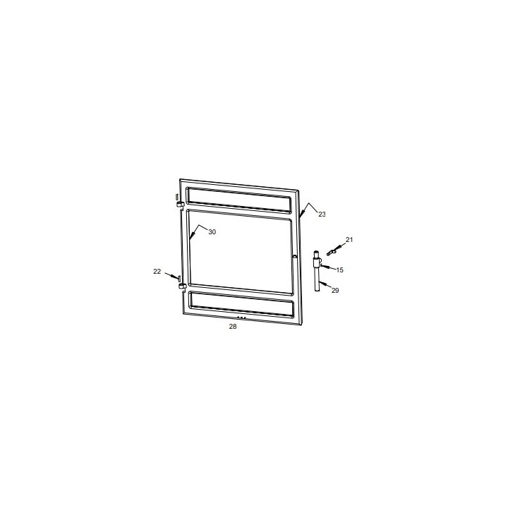 Kit Porte Poele Siam  Invicta - Réf F610566U  pour poele à bois Invicta - Ersho