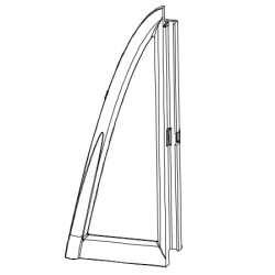 Porte Gauche Poele Tipi Invicta - Réf F610387U  pour poele à bois Invicta - Ersho