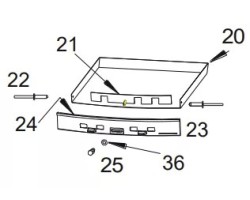 Kit Cendrier Foyer 800 Panoref C6285-44 Invicta Deville - Ersho