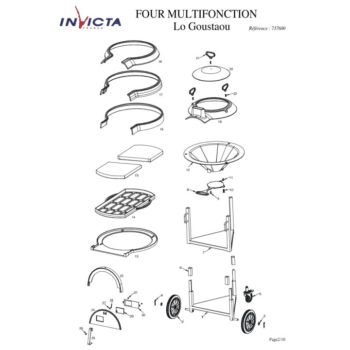 Pierre Refractaire Four Invicta - Réf AI737600A  pour poele à bois Invicta - Ersho