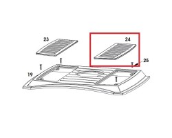 Grille Sup.Droite Bradford Invicta - Réf F610544B  pour poele à bois Invicta - Ersho