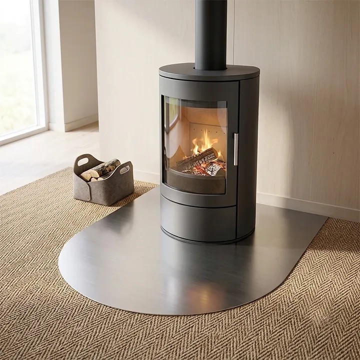Plaque de sol inox brossé arche R500 - 1000x1000mm NLJ NLJ