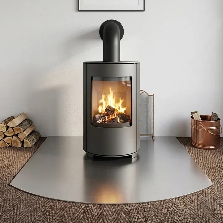 Plaque de sol inox brossé arche haut 1000x1000mm R800 - NLJ NLJ