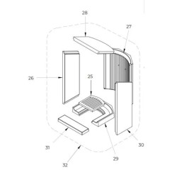 Pièce détachée Palazzetti Kit Refractaire -ref 895300720 - Ersho