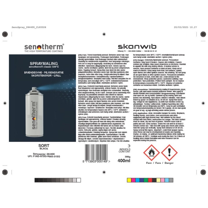 Pièce détachée Termatech Senotherm spray réf 40-116 - Ersho