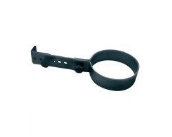 Collier Mural Réglable Jusque 250Mm Pour Conduit Simple Paroi Acier 2 mm noir mat - Tubest distribué par Ersho