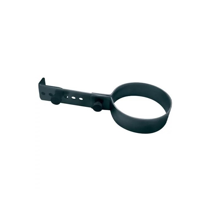 Collier Mural Réglable Jusque 250Mm Pour Conduit Simple Paroi Acier 2 mm noir mat - Tubest distribué par Ersho