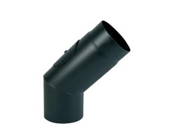 Coude 45° 2Mm Acier Noir Simple Paroi avec trappe de visite - Tubestdistribué par Ersho