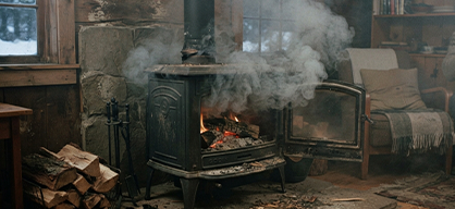 Poêle à bois qui fume porte fermée : pourquoi ça arrive et comment y remédier ?
